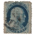 USA-Scott #24-1857/61-1c-Blue-Type V  used. Price R190 (2023 cv $68. R1,250)
