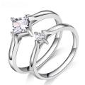 Stunning White Gold Filled Cubic Zirconia Engagement Ring 1 Piece
