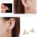 **Limited Stock** Exquisite Triangular Perforated Crystal Zircon Earrings