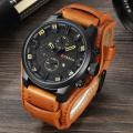 CURREN Genuine Leather Military Sports Watch