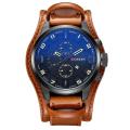 CURREN Genuine Leather Military Sports Watch