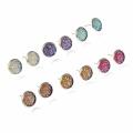 Beautiful Bling Earring Sets 6 Pairs / Set Mixed Colour Cute Round Stud Earrings
