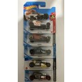 Hot Wheels , set of 5 Cars , Mod Rod , all on cards