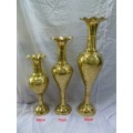 Brass Vases With 60cm Height ( Price is for 2 pieces )