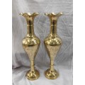 Brass Vases With 90cm Height ( Price is for 2 pieces )