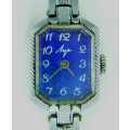 Rare - 1970`s Blue and Silver Russian Luch Ladies`s Mechanical Watch