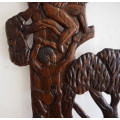 Hand Carved Wooden African Sculpture From Zambia