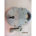 Antique padlock with key