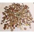 Lot of 380 South African and International Coins ( Bid for the lot)