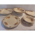 MIX SET OF 9 - Ivory ware & Royal ware -John Maddock & Sons (made in England )