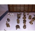 Printers tray and Brass ornamental lot