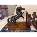 Cast Iron Horse Bookends