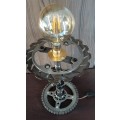 Side Table Lamp made from motorcycle parts