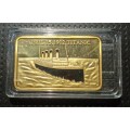 Titanic Commemorative Gold layered Bar - 38g with capsule