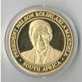 bargain South Africa Mandela gold plated medallion