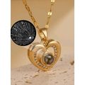 ***18k gold plated heart projection necklace***