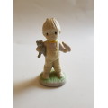 Porcelain Figurine, Baby with Teddy Bear, Nijhof Handbemalt