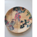Chinese Wooden Plate with Painting, Signed