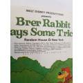 Walt Disney, Brer Rabbit Plays Some Tricks, 1982 Hardcover