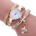 ***STUNNING*** Luxurious Ladies Leather Rhinestone Analog Quartz Bracelet Watch