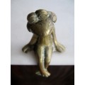 Solid Brass Frog - book/shelf decoration