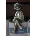 Solid Brass Frog - book/shelf decoration