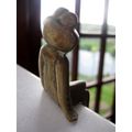 Solid Brass Frog - book/shelf decoration