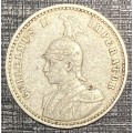 German East Africa 1914 1/4 Rupee 0.917 Silver