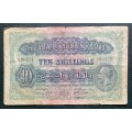 East Africa Currency Board 1933 10 Shillings RARE