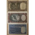 Rhodesia $1, $2 & $5 Lot