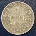 German East Africa 1908 Rupie