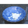 IMARI TYPE BOWL - Blue and White with a touch of brown and green - (Hand Painted)