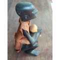 Unusual African Hand Carved Statue