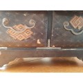 Antique Lacquered Tea Caddy/Miniature Chest of Drawers