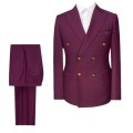 Maroon Double Breasted Suit