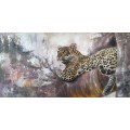 Leopard Oil Painting, `Dream Days`