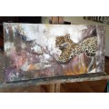 Leopard Oil Painting, `Dream Days`