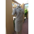 Vintage 2 piece smart glam or special occasion outfit. Size 30/6. Blue, beige and silver.