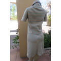 Vintage 2 piece smart glam or special occasion outfit. Size 30/6. Blue, beige and silver.