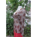 Animal print long sleeve top in brown/beige Size 36/12.by OASIS.Creased polyester.As new