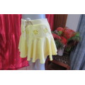 Chic and sexy buttercup, yellow mini skirt in 2 layers by `Woolworths` in size 32/8. As new!!