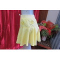 Chic and sexy buttercup, yellow mini skirt in 2 layers by `Woolworths` in size 32/8. As new!!