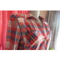 Casual long sleeve button down shirt by 'Love it' in size 42/18. V neckline and collar.