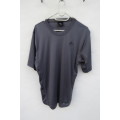 Men's grey 'K-Way' technical design short sleeve top with moisture manager size Medium.