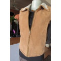 Waistcoat for the cold days! In suede look with warm inner size 38/14 by 'Kelso'.
