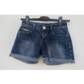 Seriously sexy blue denim jean shorts by 'Jay Jays' in size 34/10. Distressed look.