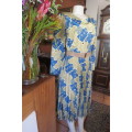 Stunning silky polyester dress with flare consentina pleated bottom size 40/16.