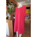 Fabulous special occasion A-line dress in dark red by 'Cindalina' in size 40/16.