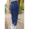 High waisted airforce blue pants by 'Princess' in size 38/14. Pleated front. Slitted front pockets.