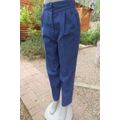 High waisted airforce blue pants by 'Princess' in size 38/14. Pleated front. Slitted front pockets.